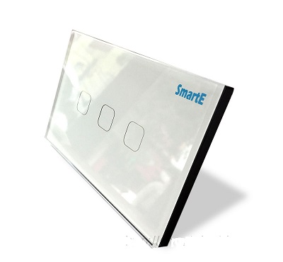 CÔNG TẮC CẢM ỨNG (3 nút màu trắng) ĐIỀU KHIỂN TỪ XA 315Mhz